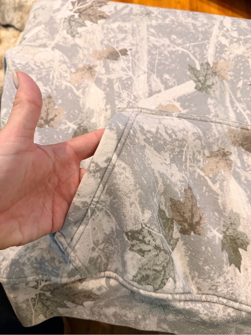 Abercrombie & Fitch Gray Leaf Camouflage Hoodie - Picture 5 of 6